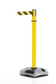 Retractable barrier - Heavy Duty post yellow